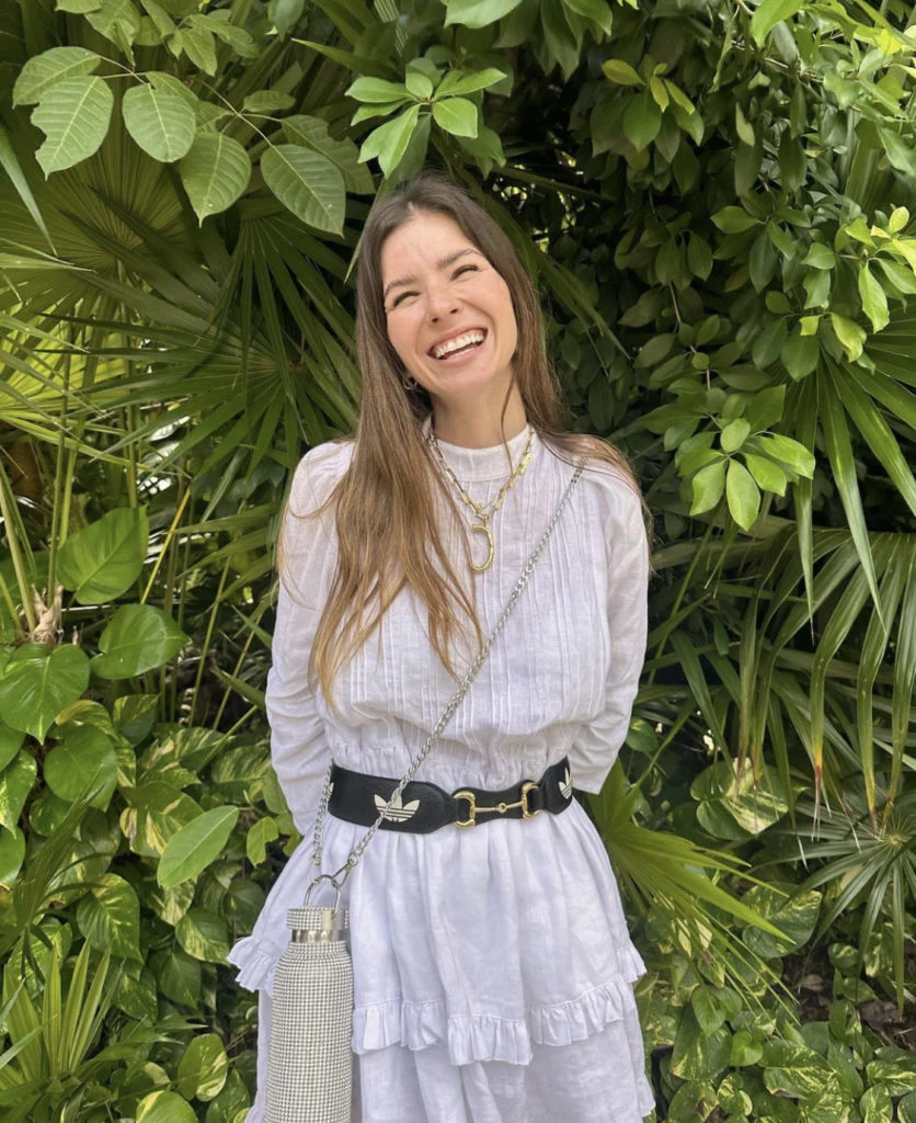 La China Suárez usó en México un exclusivo cinto de Gucci X Adidas. Foto: Instagram.