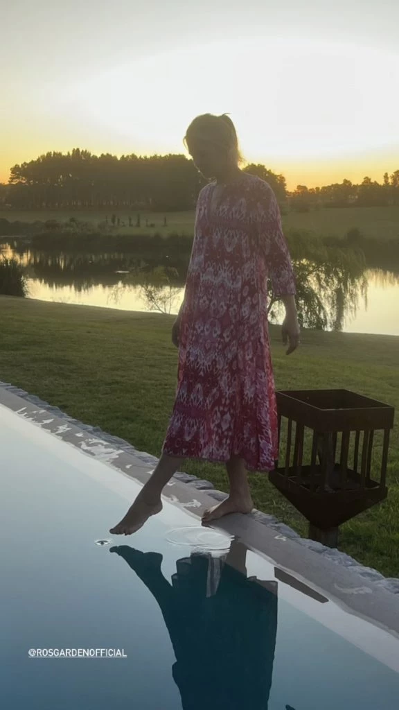 Valeria Mazza con un look boho chic en Punta del Este