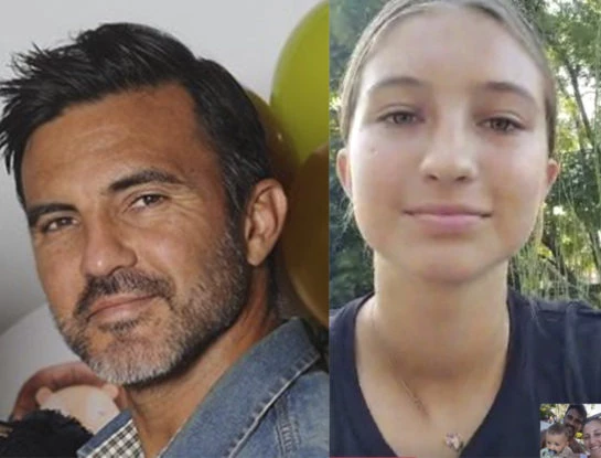 Fabián Cubero compartió imágenes de su video llamada con Indiana, su hija mayor