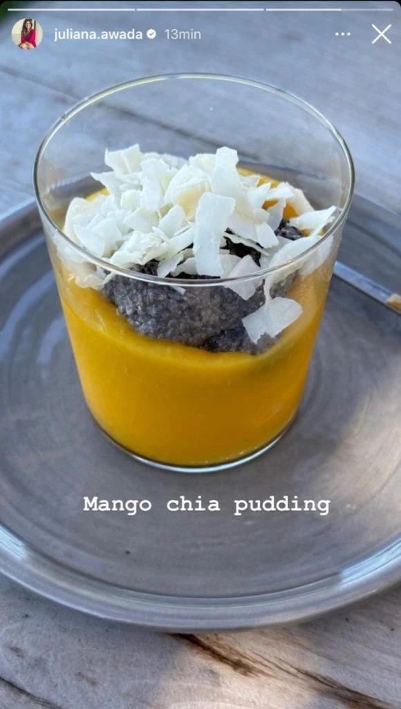 Juliana Awada mostró lo que desayuna en sus vacaciones en la Patagonia