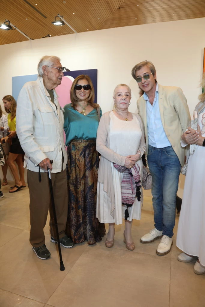 Julio Le Parc, Laetitia D'Aremberg, Yamil Le Parc en la novena edición de la feria internacional Este Arte