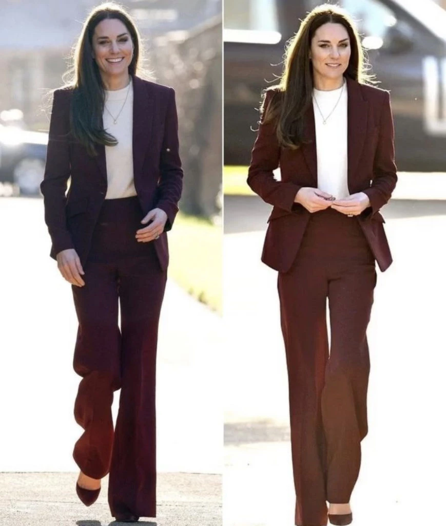 Kate Middleton usó un traje sastre muy trendy. Foto: Instagram.