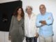 Leandro Erlich junto a los galeristas de Xippas Renos Xippas y Sofía Silva en la novena edición de la feria internacional Este Arte