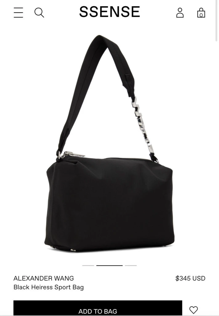 Lucía Celasco llevó esta caretra de Alexander Wang. Foto: web.