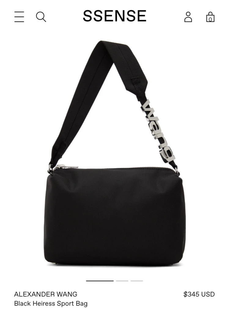 Lucía Celasco llevó esta caretra de Alexander Wang. Foto: web.