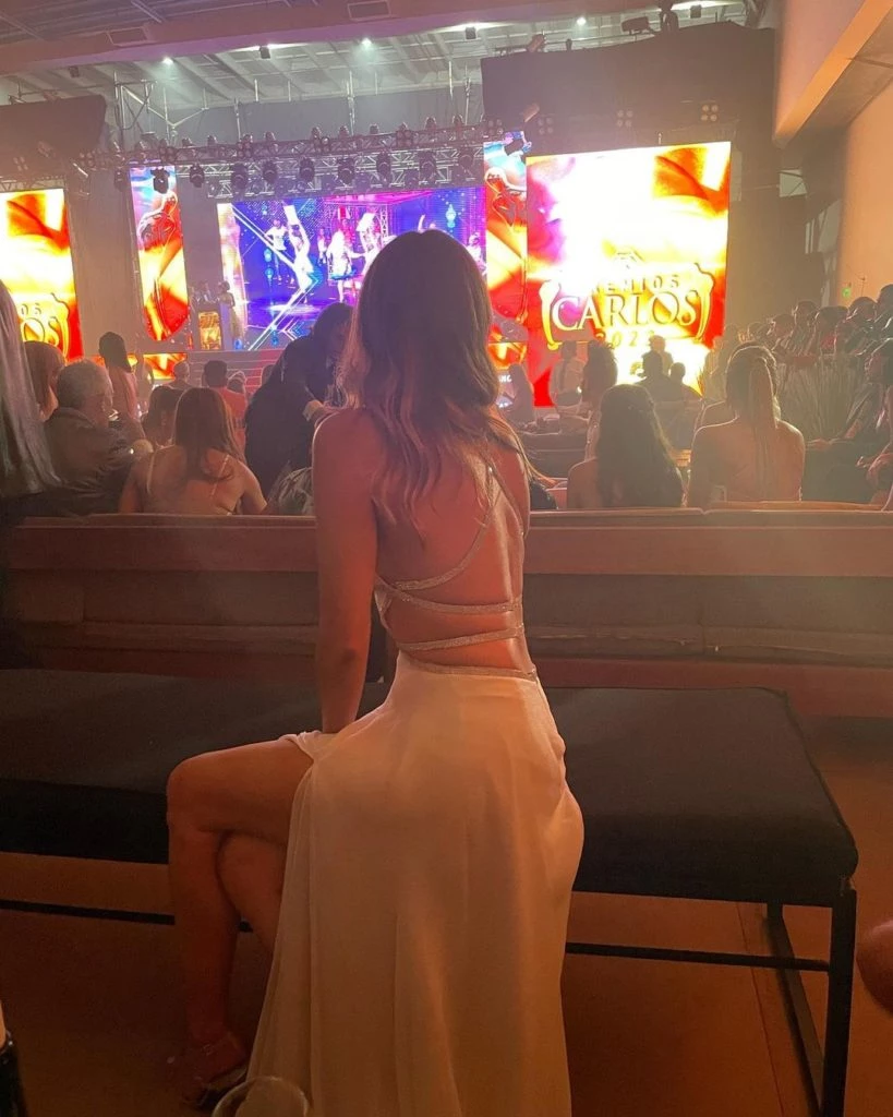 Marcela Kloosterboer lució un vestido cut out con espalda descubierta en los Premios Carlos