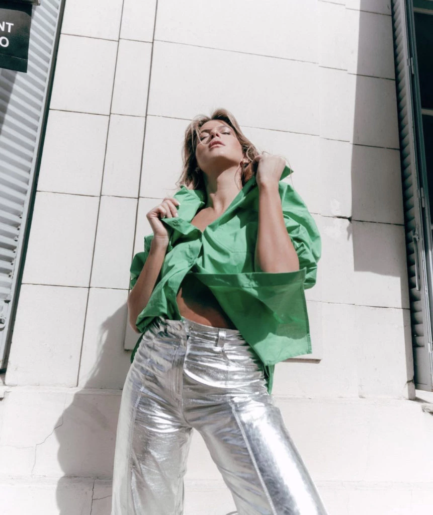 Mery del Cerro es fan de los pantalones metalizados. Foto: Instagram.