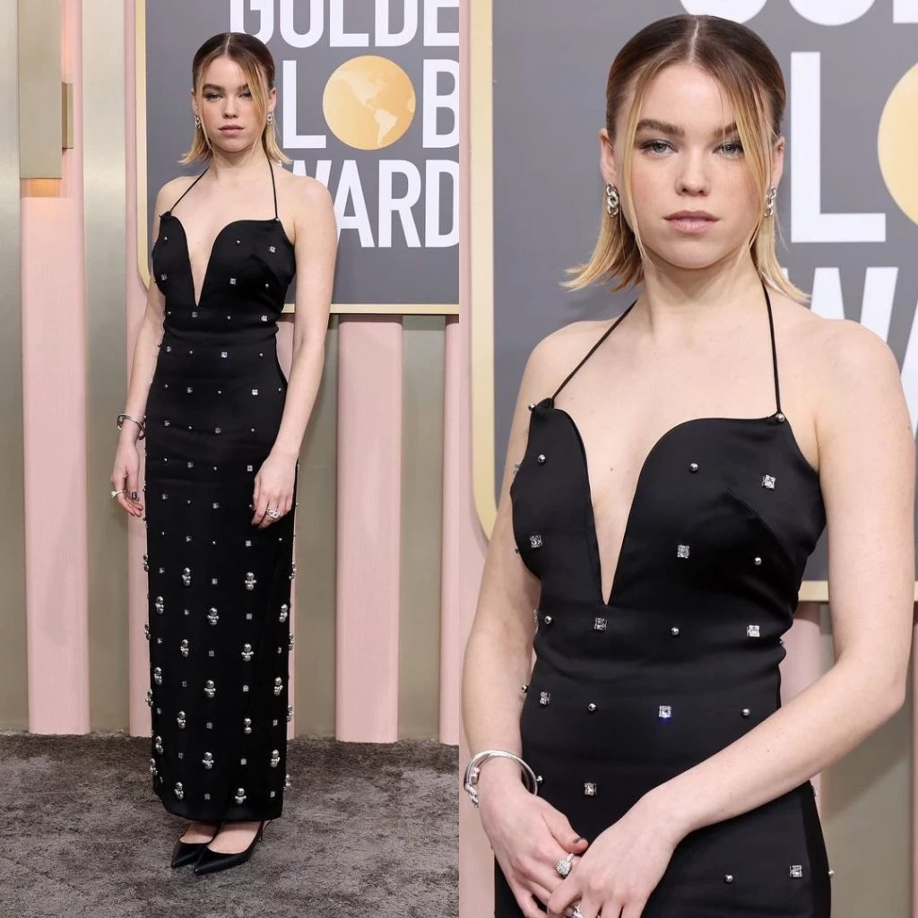 Milly Alcock en los Globos de Oro 2023