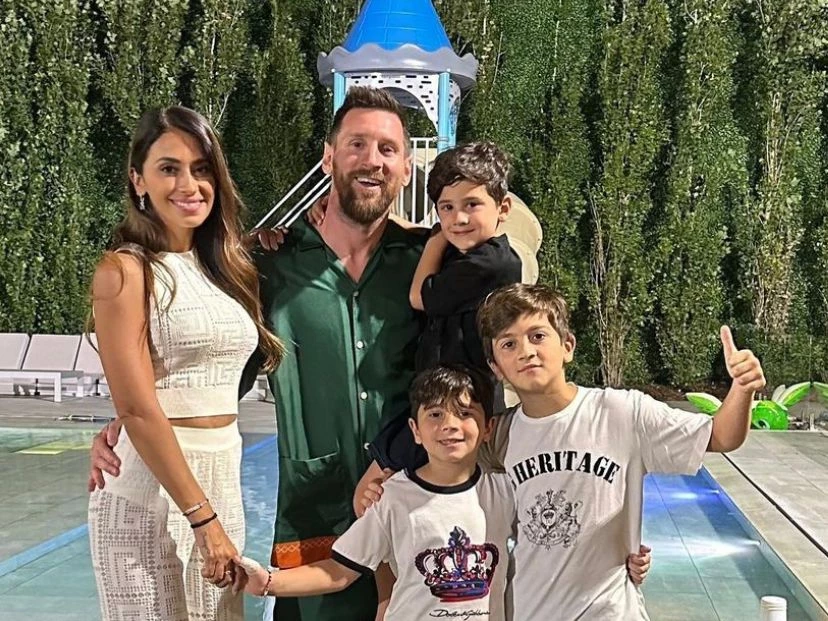 Los looks de Anto Roccuzzo y Leo Messi