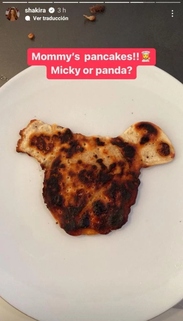 Shakira mostró el panqueque que le preparó a su hijo