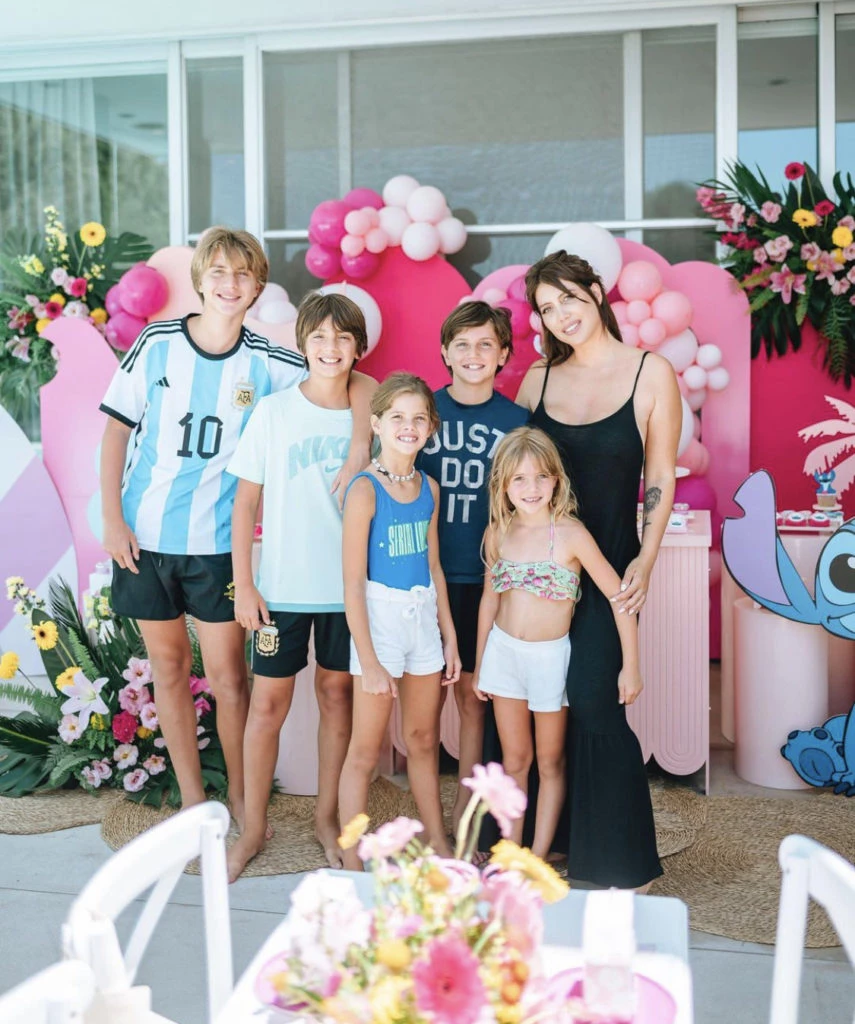 Wanda Nara en el cumpleaños de Francesca. Foto: Instagram.