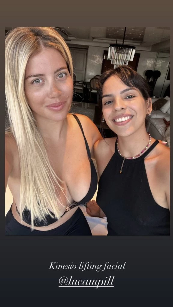 Wanda Nara se hizo kinesio lifting facial
