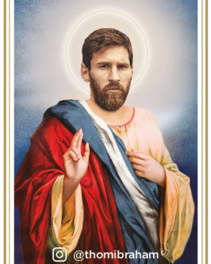 la estampita de leo messi 