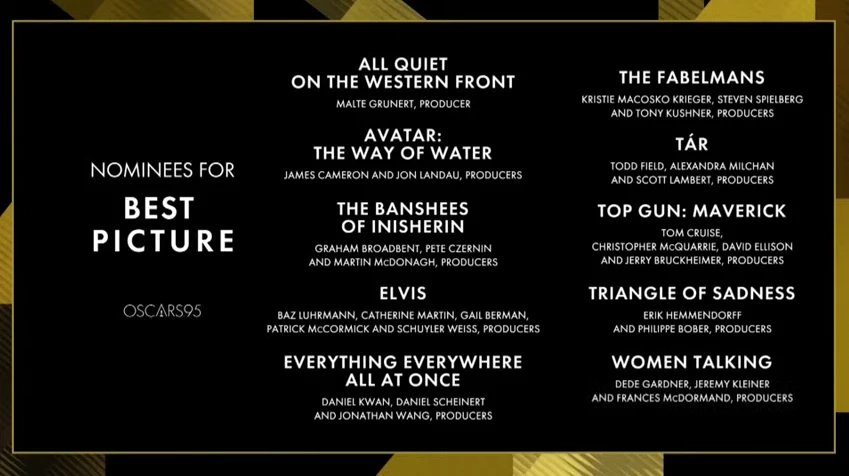 nominadas mejor pelicula oscars 2023