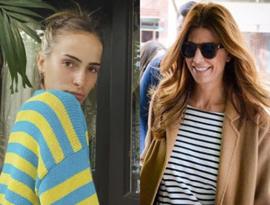 Coincidencia fashion: Ámbar de Benedictis y Juliana Awada apuestan por prendas a rayas para el fin de semana