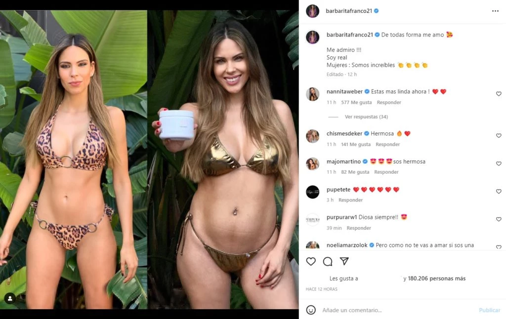 Barby Franco dio la mejor lección body positive