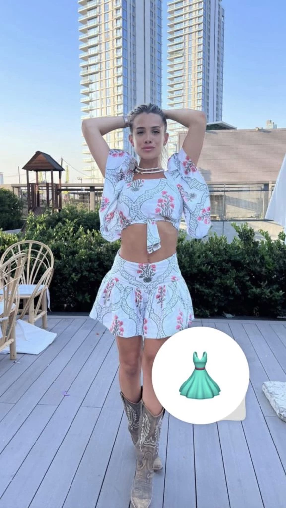 Cami Homs y un look romántico. Foto: Instagram.