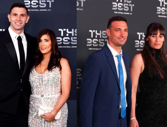 La gala de los premios The Best: los looks del Dibu Martínez, Lionel Scaloni y sus mujeres