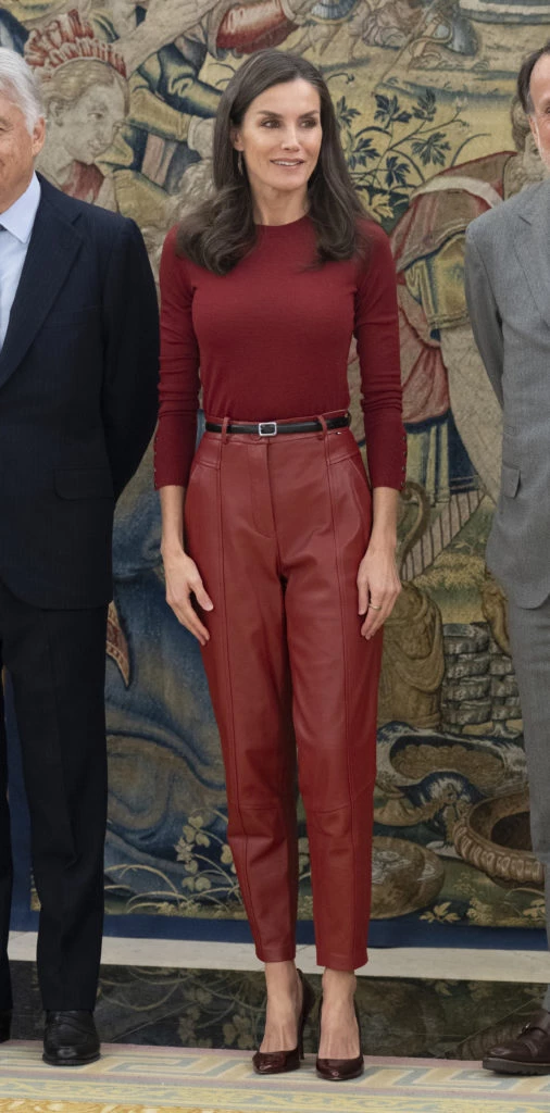 La reina Letizia con un look minimalista en Madrid. Foto: Fotonoticias.