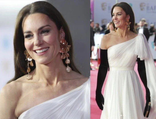 El impactante look de Kate Middleton en la red carpet de los Premios BAFTA
