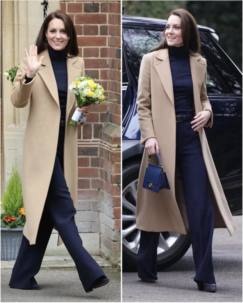 Kate Middleton y su look bitono. Foto: Instagram.