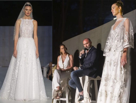 El diseñador Gabriel Lage presentó su colección de vestidos de novia en Cariló