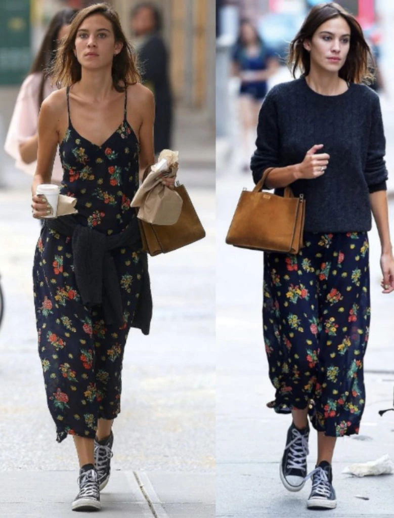 Los vestidos con zapatillas son perfectos para los días más calurosos del año. Foto: Pinterest.