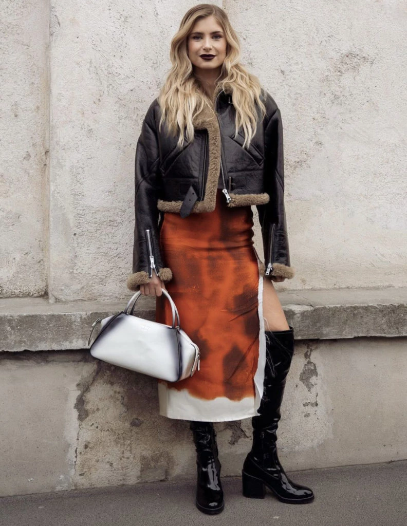 Leonie Hanne estuvo presente en el Milán Fashion Week. Foto: Instagram.