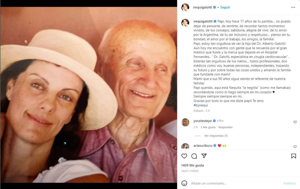 Nequi Galotti recordó a su padre