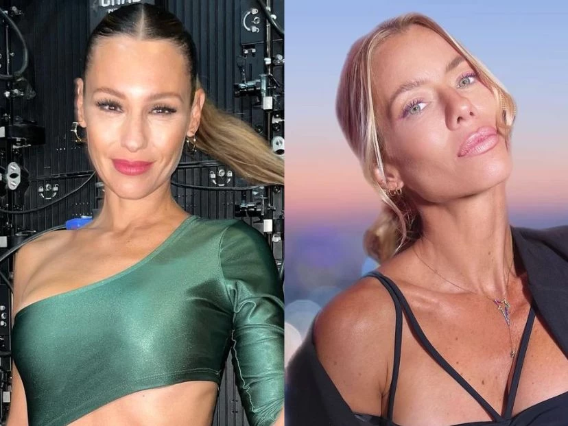 Pampita y Nicole Neumann coincidieron en looks metalizados