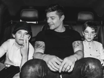 Ricky Martin y sus hijos Matteo y Valentino