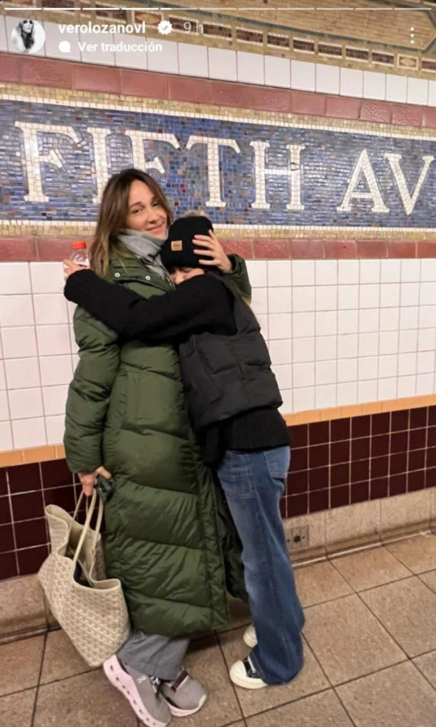 Vero Lozano mostró el abrigo XL que lució en New York