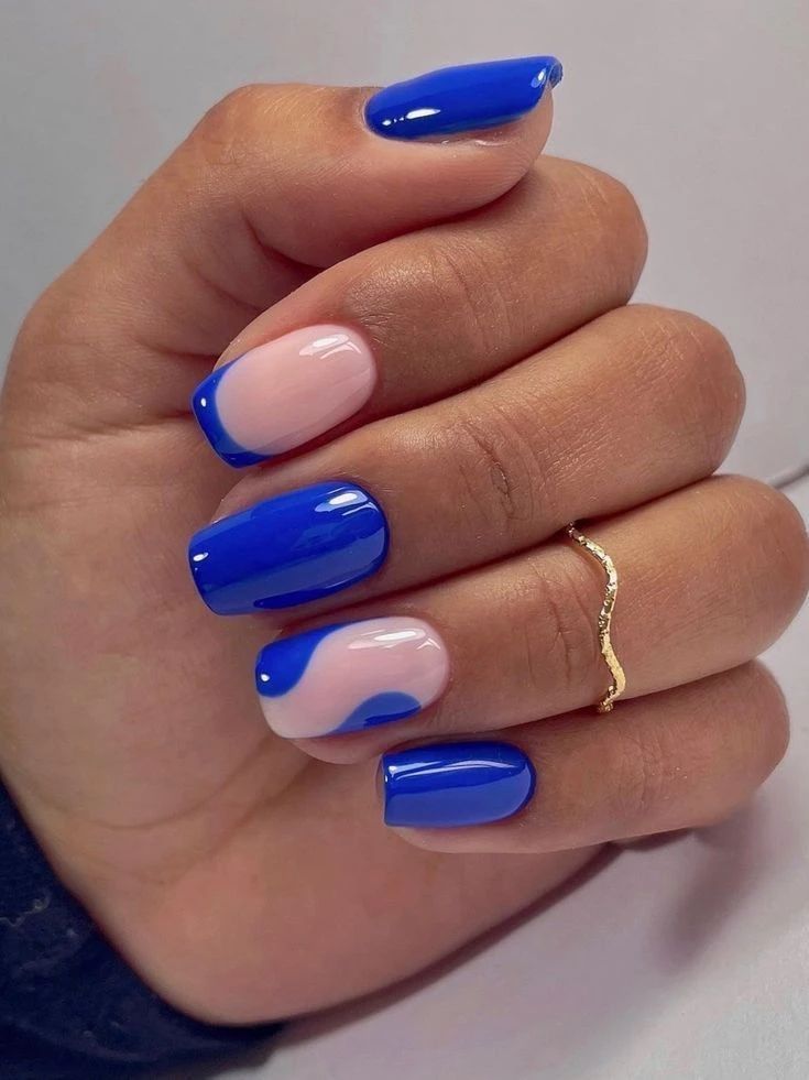 nail art en color azul