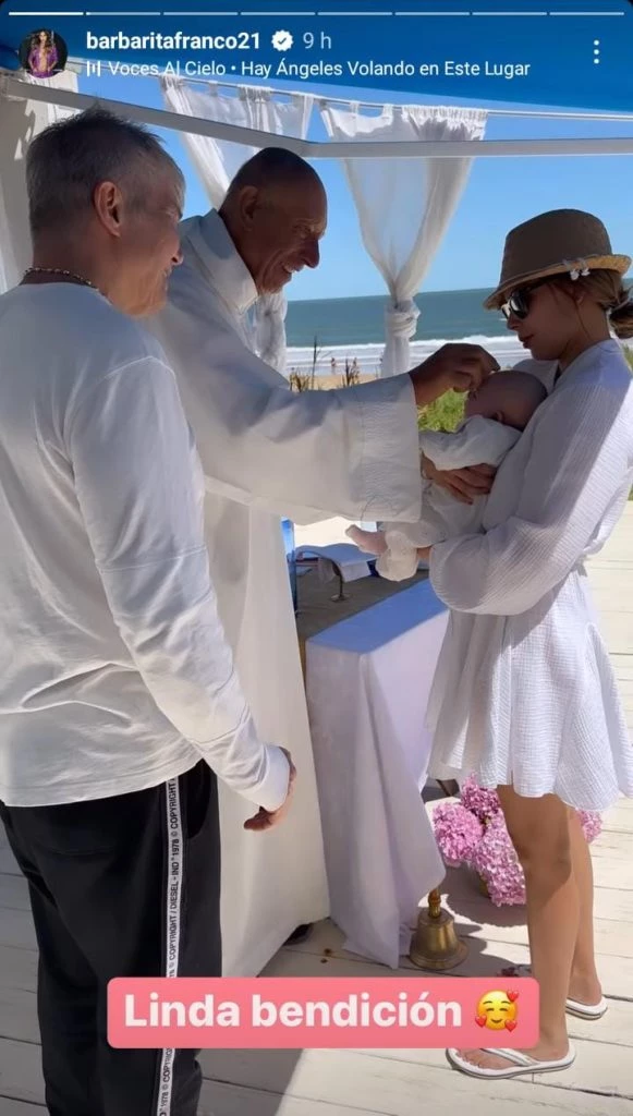 El bautismo de Sarah, la hija de Barby Franco