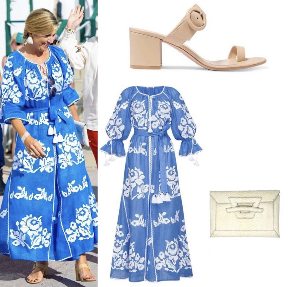 Las sandalias Gianvito Rossi de Máxima que usó durante su gira por el Caribe. Foto: Instagram.