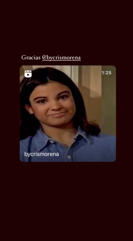 saludo de cris morena a agustina cherri.