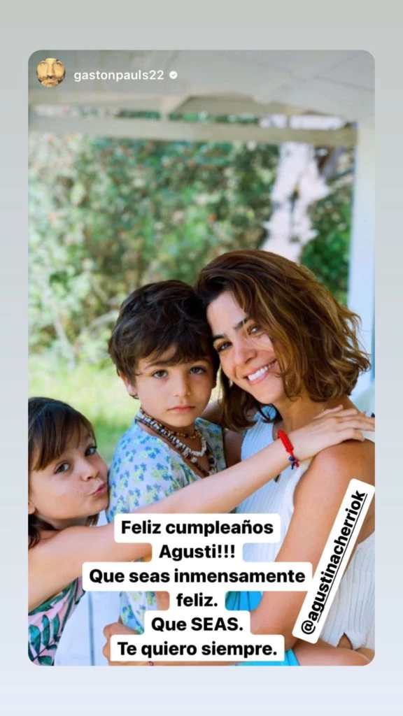 saludo de gaston pauls a agustina cherri