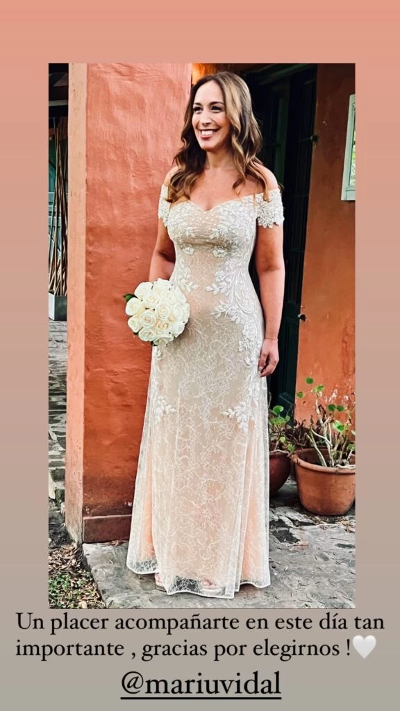 El look nupcial de María Eugenia Vidal