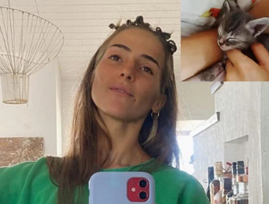 Ámbar de Benedictis mostró cómo duerme el gatito que adoptó