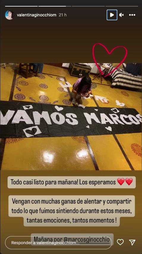Valentina Ginocchio en el evento para recaudar votos para Marcos en Salta.