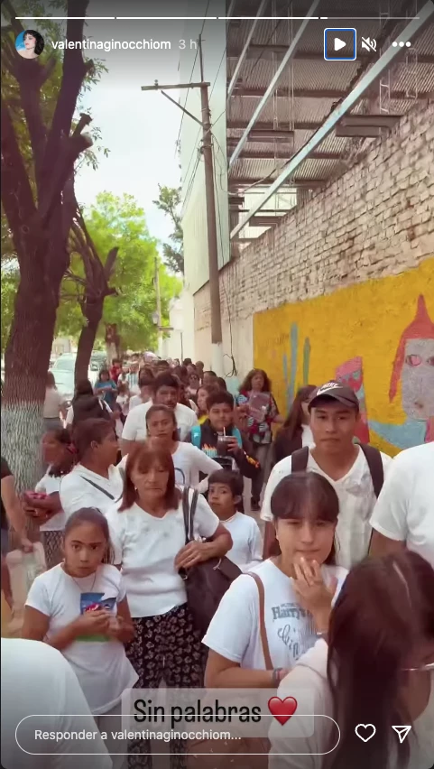 Valentina Ginocchio en el evento para recaudar votos para Marcos en Salta.