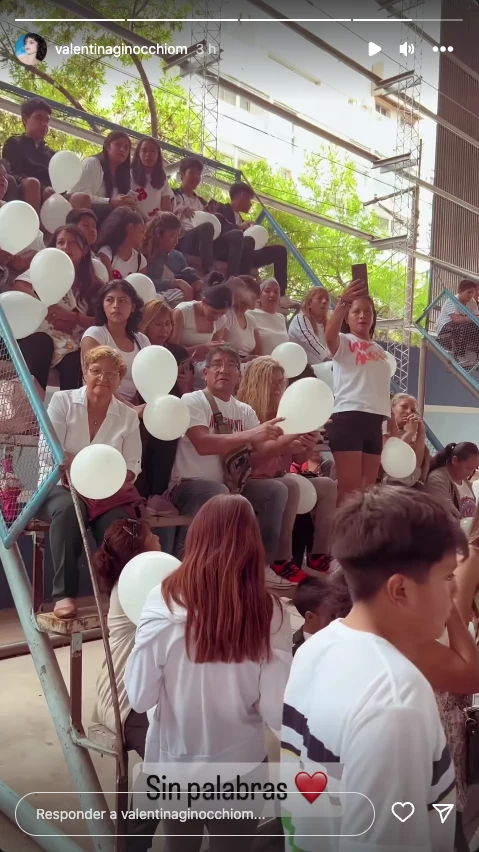 Valentina Ginocchio en el evento para recaudar votos para Marcos en Salta.