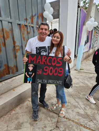 Valentina Ginocchio en el evento para recaudar votos para Marcos en Salta.