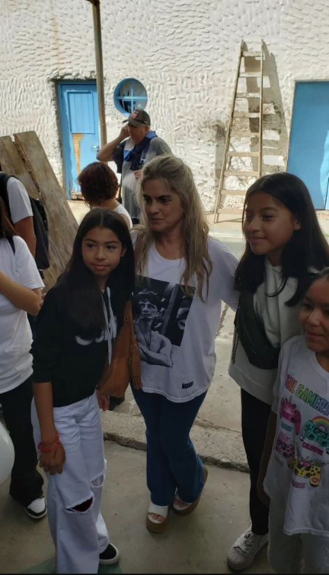 La mamá de Marcos en en el evento del club Gimnasia organizado por Valentina