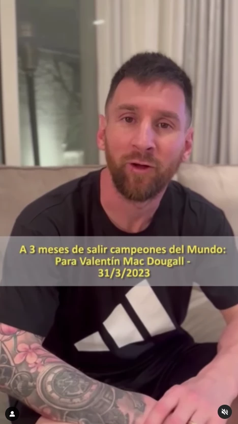 Lionel Messi saludó a hijo de Sandra Borghi