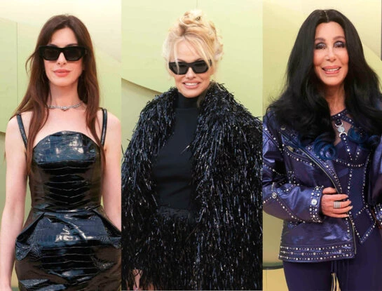 Anne Hathaway, Pamela Anderson y Cher deslumbraron con sus looks en el desfile de Versace