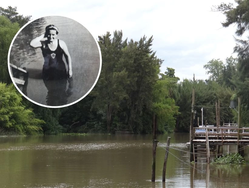 Día de la mujer: la historia de Anita Gutbrod, la nadadora que batió un récord mundial hace 100 años en el Delta del Paraná