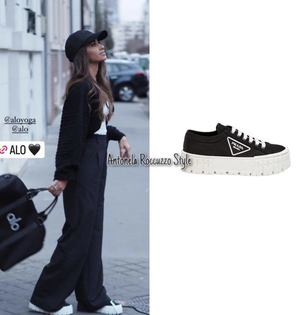 El look athleisure de Antonela Roccuzzo. Foto: Instagram.