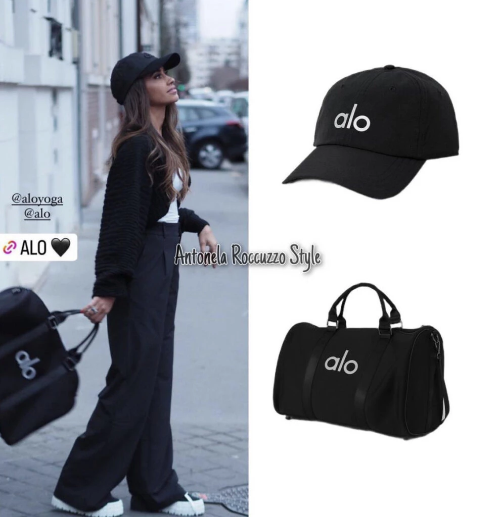 El look athleisure de Antonela Roccuzzo. Foto: Instagram.