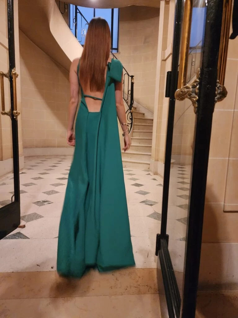 El look de Delfina Chaves en la presentación de Ringo. Foto: Instagram.